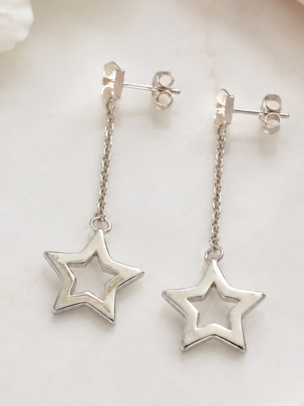 Star Drop Dangle Earrings